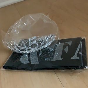 45 Tiara with 45 & Fabulous sash